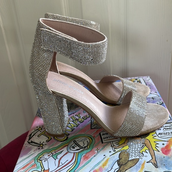 Jeffrey Campbell Sparkly Bejeweled Sandal Heels - Picture 7 of 7